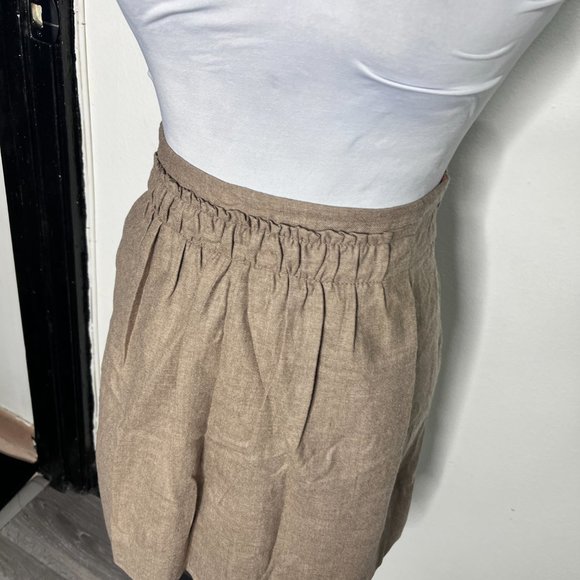 J. Crew A-Line Light Brown Solid Wool Skirt Size 6 - Picture 4 of 8